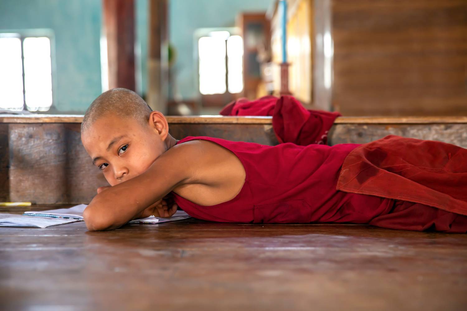 Buddhistischer Mönch in Myanmar, Asien à Miro May