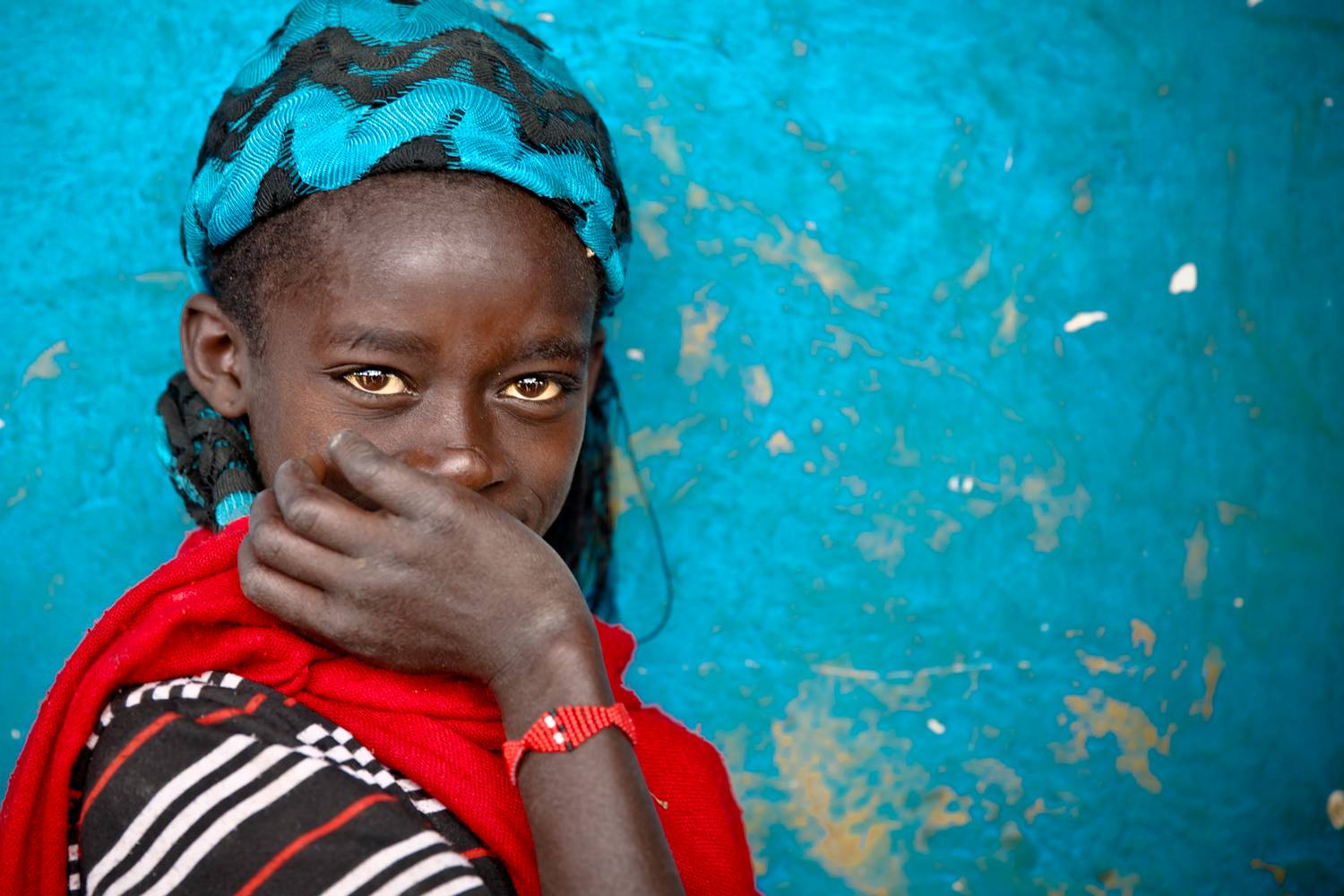 Portrait eines Mädchens in Äthiopien, Afrika. à Miro May