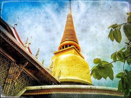 Tempel in Bangkok, Asien, Buddhismus, Retro, Vintage