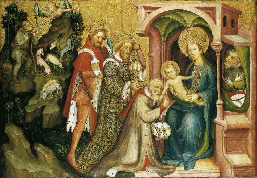 The Adoration of the Magi à Maître du Rhin moyen vers 1400