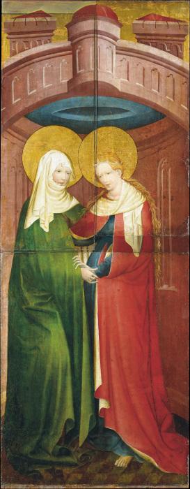 The Visitation (exterior wing of the altarpiece allegedly from Saint Peters, Frankfurt)
