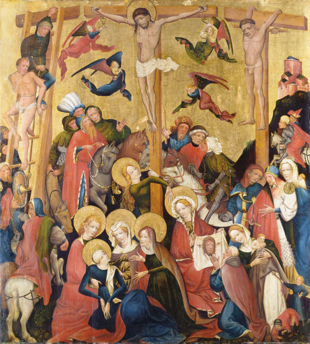The Crucifixion à Maître du Rhin moyen vers 1420