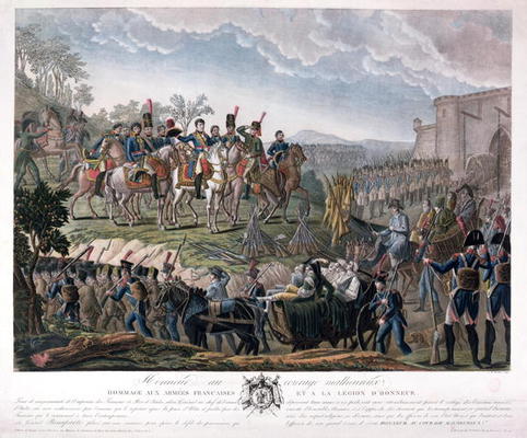 Napoleon Paying Homage to the Courage of the Vanquished, during the Surrender of Ulm, 20 October 180 à Mixille ou Mixelle Jean Marie
