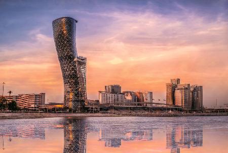 The Capital Gate, known as leaning tower in Abu dhabi, UAE