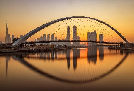 Sunrise at the Dubai Water Canal
