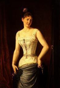 Jeune femme dans le corset