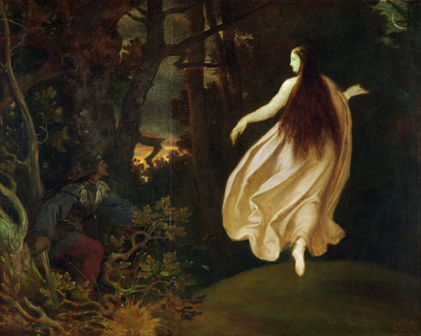 Erscheinung im Walde (aus Dornröschen) à Moritz von Schwind