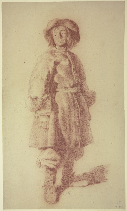 Standing Youth in a Marine Uniform à Moses ter Borch
