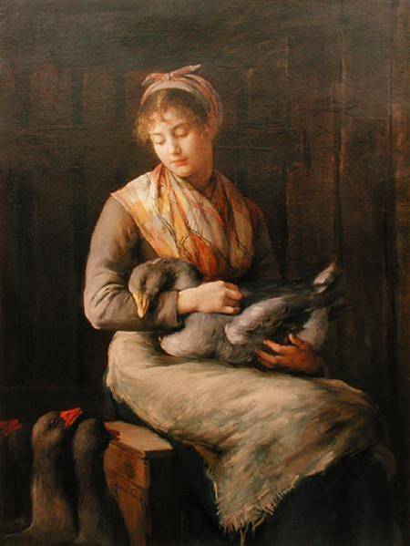 Young girl with geese à Mrs Dujardin-Beaumetz Petiet