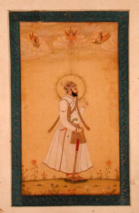 The Emperor Farrukhsiyar (1683-1719) from the Large Clive Album à École moghole