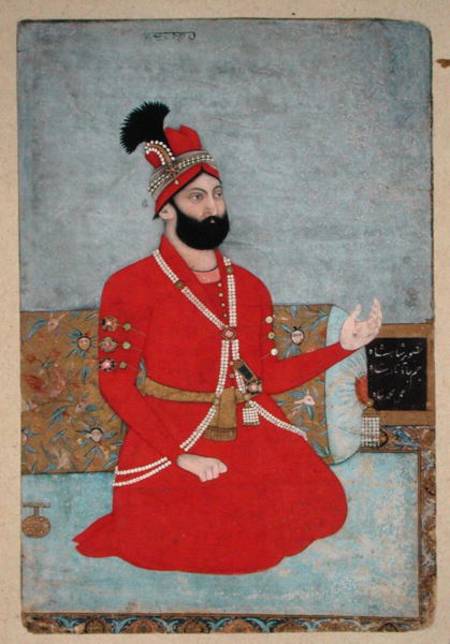 Portrait of Nadir Shah Afshar of Persia (1688-1747) à École moghole