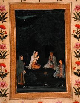 Lady visiting an ashram at night, from the Small Clive Album