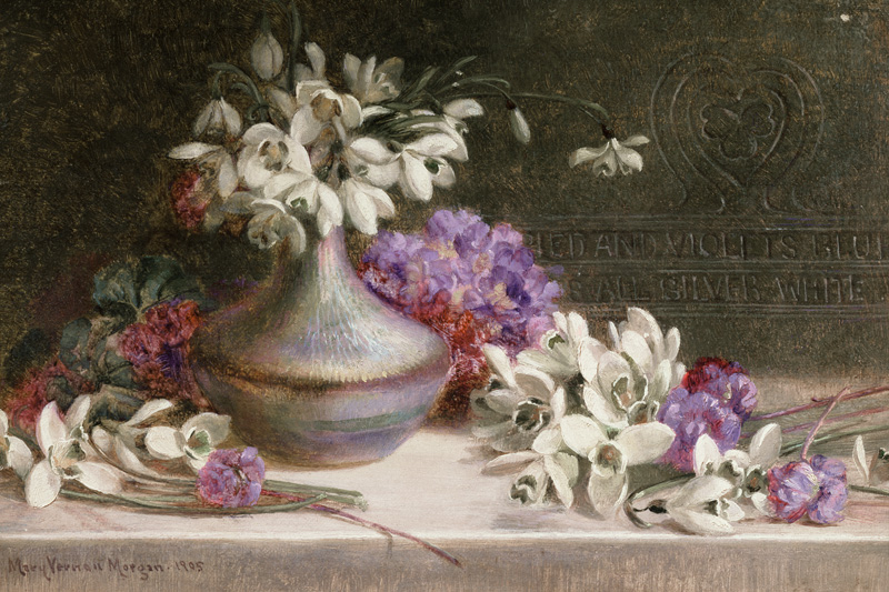 Snowdrops & violets à M.V. Morgan
