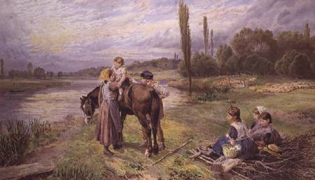 The Ride on the Pony à Myles Birket Foster