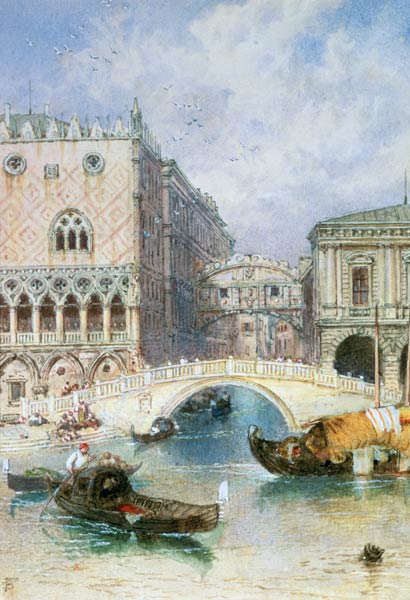 The Bridge of Sighs, Venice à Myles Birket Foster
