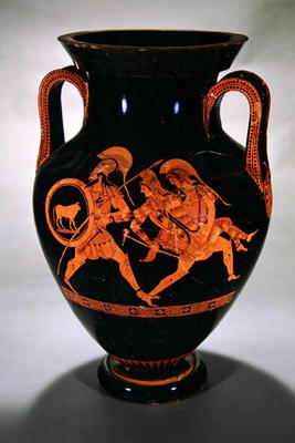 Attic red-figure belly amphora depicting the Abduction of Antiope with Theseus and Pirithous, c.500- à Myson