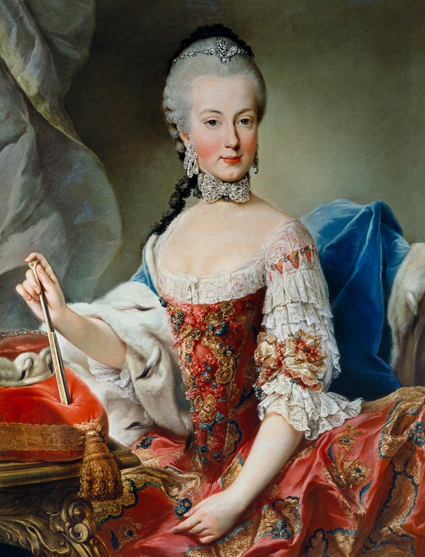 Archiduchesse Maria Amalia Habsburg-Lothringen, (1746-1804) huitième enfant de l'impératrice Marie T à École de Mytens