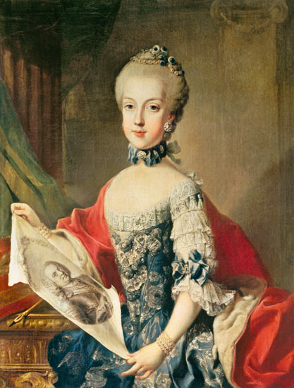 Archduchess Maria Carolina (1752-1814), thirteenth child of Maria Theresa of Austria (1717-80), wife à École de Mytens