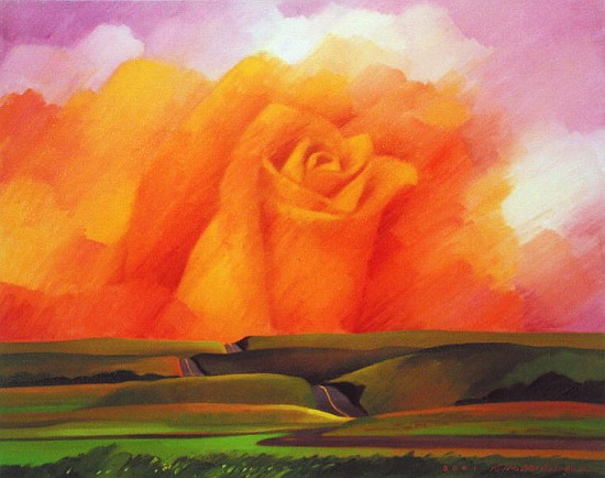 The Rose, 2001 (oil on canvas)  à Myung-Bo  Sim