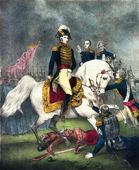 General William H. Harrison (1773-1841) at the Battle of Tippecanoe à N. Currier