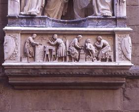 Relief depicting artists and craftsmen at work, from the base of the niche depicting the Quattro Cor