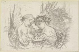 Two children with basket
