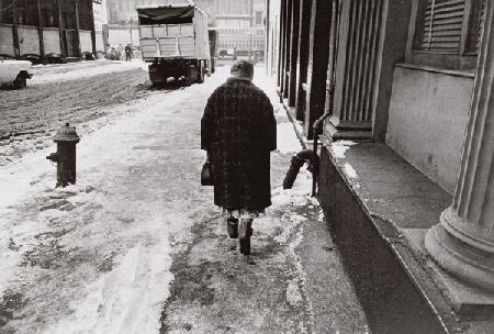 Lady Walking towards Canal Street on a Snowy Street, Untitled 39