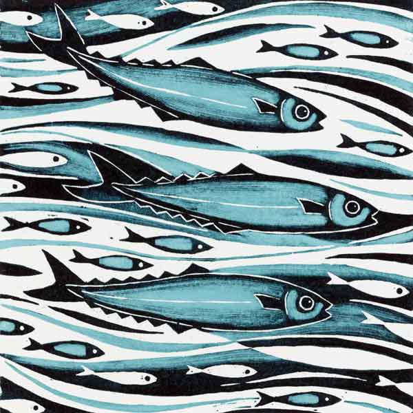 Sprats, 2004 (woodcut) 