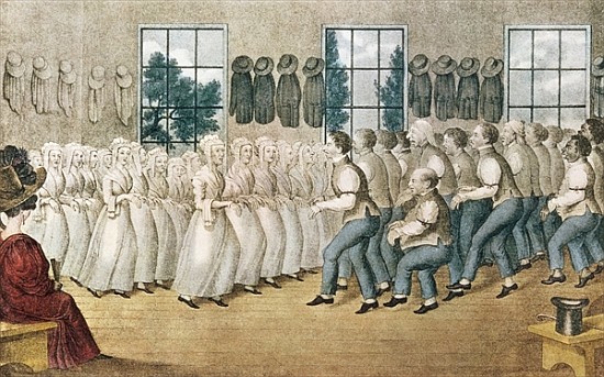 The Shakers near Lebanon, published by  Currier & Ives, New York à Nathaniel Currier