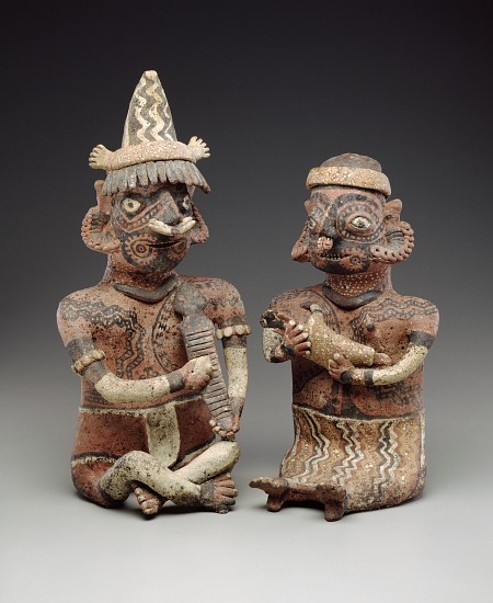 Male and female figure, 100 BC-400 AD à Nayarit