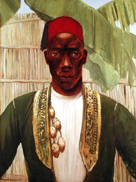 King Mutesa of Buganda, from a photo à nee Tennant Stanley
