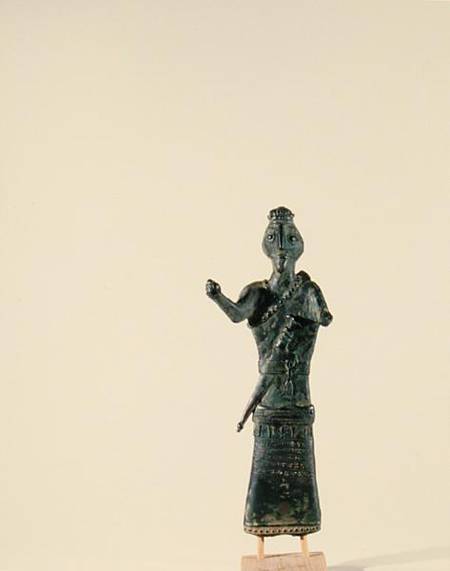 Figurine with sword and quiver and a five-line cuneiform inscription, from Lorestan, Iran à Neo-Elamite  Period