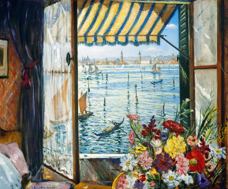 Blick aus einem Fenster in Venedig à Christopher R.W. Nevinson