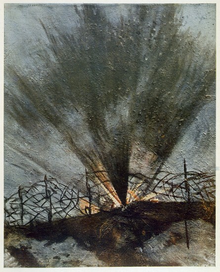 Bursting Shell, from British Artists at the Front, Continuation of The Western Front à Christopher R.W. Nevinson