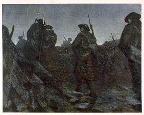 Reliefs at Dawn, from British Artists at the Front, Continuation of The Western Front
