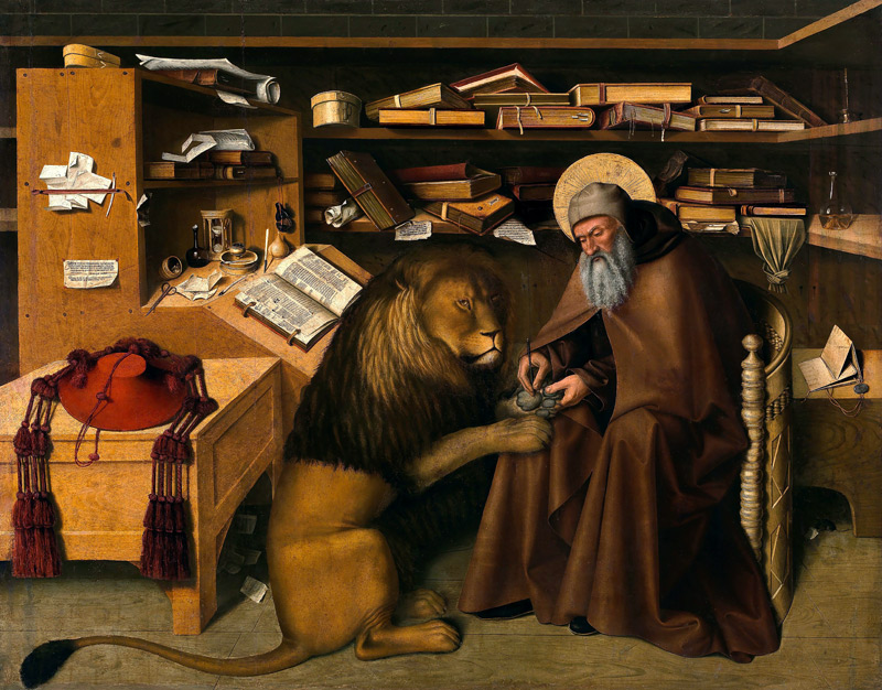 St. Jerome Removing a Thorn from the Lion's Paw à Niccolo Antonio Colantonio