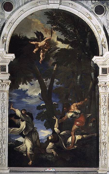 St. Peter Martyr Stabbed by Hired Assassins (copy of the painting by Titian lost in the fire of the à Niccolo Cassana