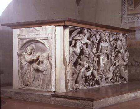 Altar of the Sacred Girdle à Niccolo  del Mercia  and his son Sano