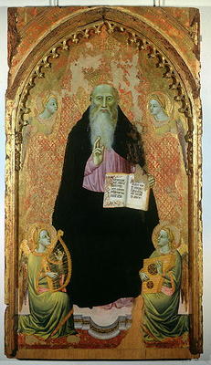 St. Anthony Abbot Holding the Book of the Antonites, 1371 (oil on panel) à Niccolo  di Tommaso