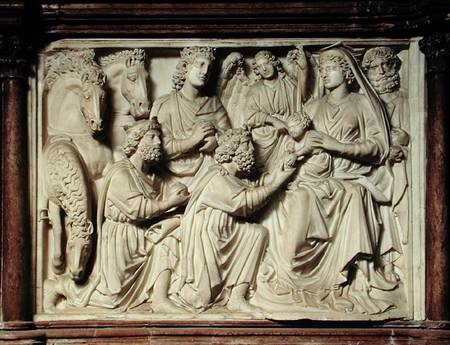 Relief depicting the Adoration of the Magi from the pulpit à Nicola Pisano