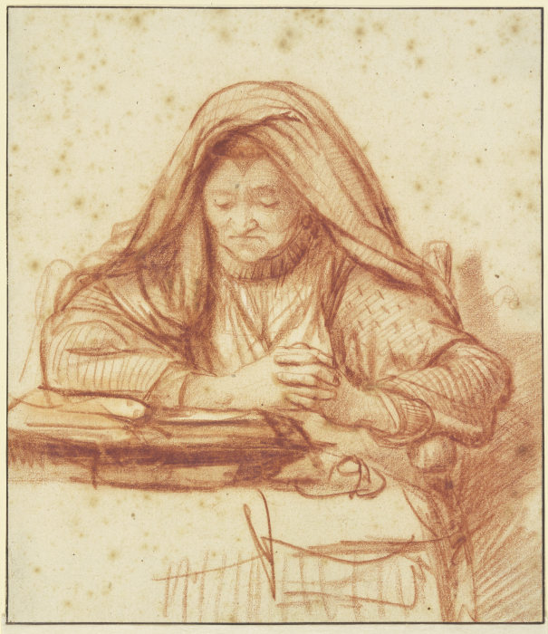 Alte Frau lesend im Gebet à Nicolaes Maes