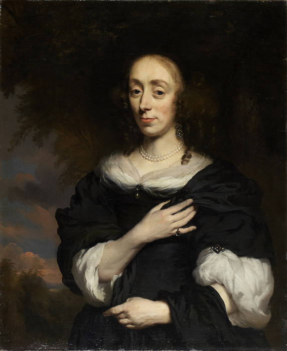 Portrait of a Woman Wearing a Black Dress à Nicolaes Maes