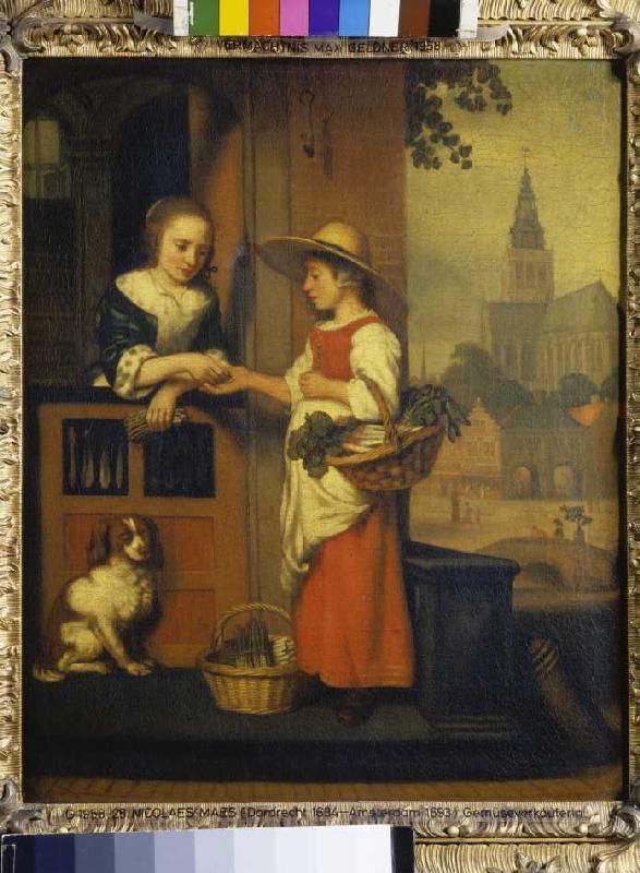 La vendeuse de légumes à Nicolaes Maes