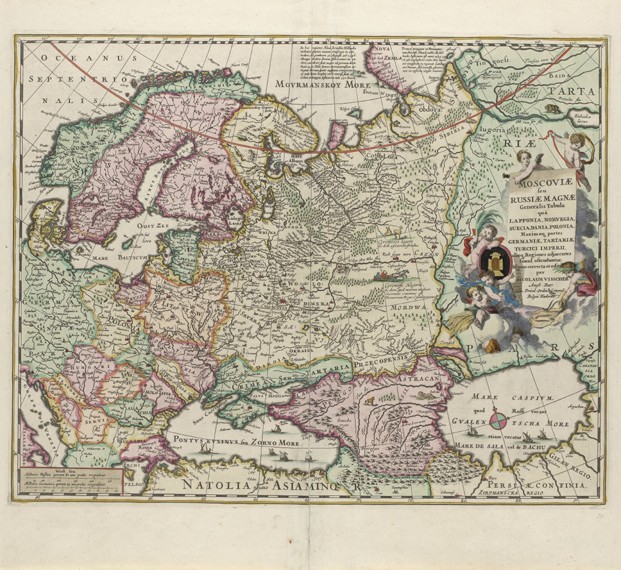 Map of Russia à Nicolaes Visscher