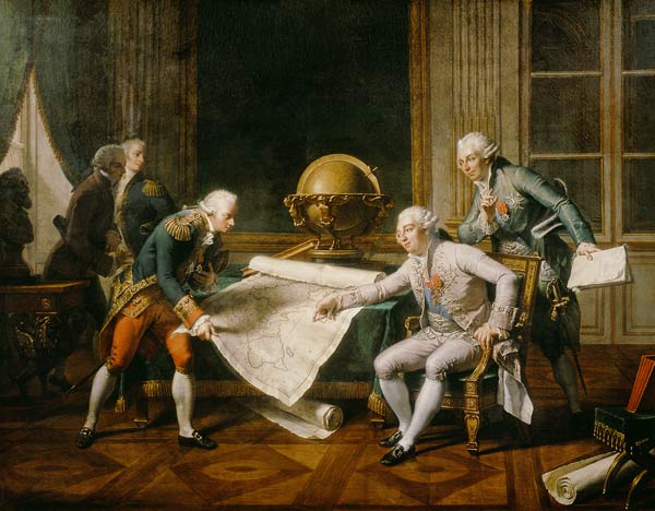 Louis XVI (1754-93) Giving Instructions to La Perouse, 29th June 1785 à Nicolas André Monsiau