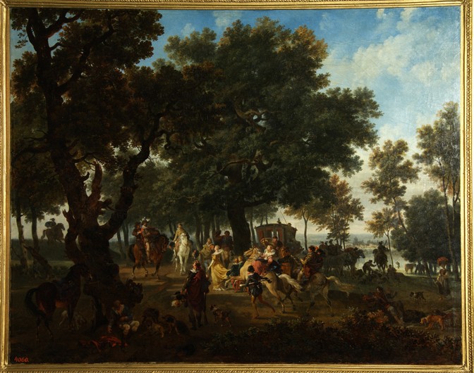 Henri IV and his Suite Hunting à Nicolas Antoine Taunay
