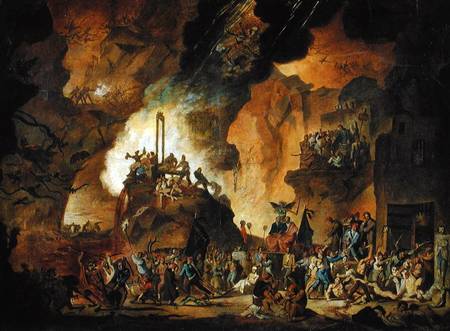 The Triumph of the Guillotine in Hell à Nicolas Antoine Taunay