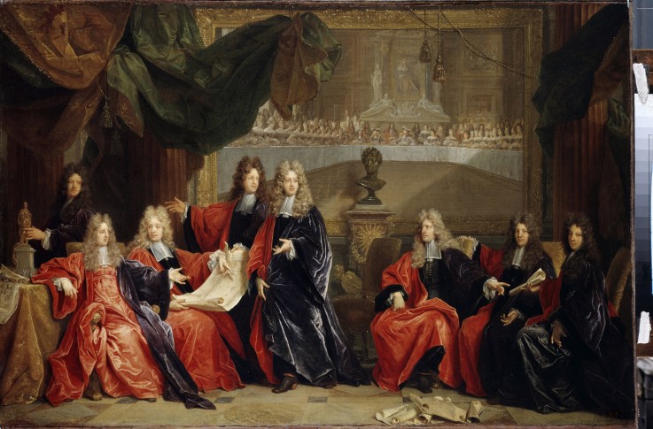 Provost and Municipal Magistrates of Paris Discussing the Celebration of Louis XIV's Dinner at the H à Nicolas de Largillière