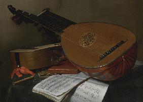 Still life with a lute and a guitar