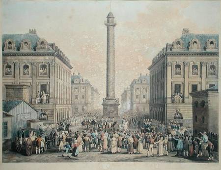 Charles-Ferdinand de France (1778-1820) Duc de Berry returning to the Tuileries through the Place Ve à Nicolas Joseph Vergnaux